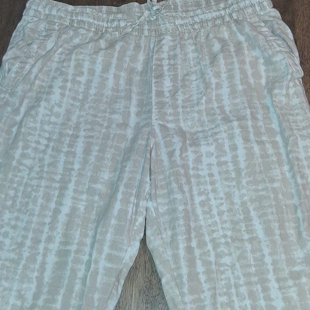Old Navy High-Waisted Tie-Dye Linen-Blend Straight Cropped Pants XL - Picture 4 of 9